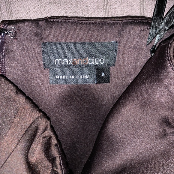 Brown strapless short dress - Picture 2 of 3